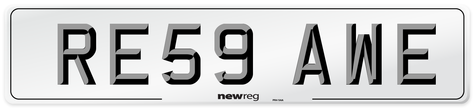 RE59 AWE Number Plate from New Reg